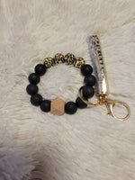 Silicone soft beaded key chain bracelet