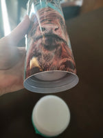 highland cow Tumbler with Bluetooth speaker