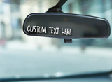 Rearview mirror decals