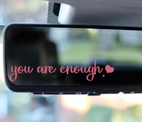 Rearview mirror decals