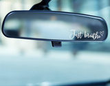 Rearview mirror decals