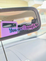 Rearview mirror decals