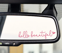 Rearview mirror decals