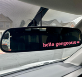 Rearview mirror decals