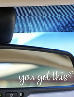 Rearview mirror decals