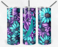 Purple & teal sucidal prevention Tumbler